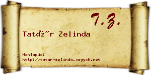 Tatár Zelinda névjegykártya